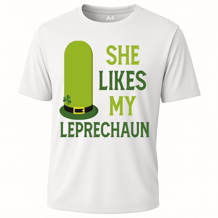 She Likes My Leprechaun Funny St Patricks Day Cooling Performance Crew T-Shirt
