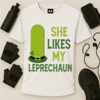 She Likes My Leprechaun Funny St Patricks Day Cooling Performance Crew T-Shirt