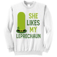 She Likes My Leprechaun Funny St Patricks Day Sweatshirt