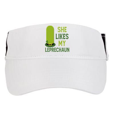 She Likes My Leprechaun Funny St Patricks Day Adult Drive Performance Visor