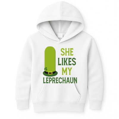 She Likes My Leprechaun Funny St Patricks Day Kids Hoodie
