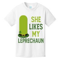 She Likes My Leprechaun Funny St Patricks Day Kids T-Shirt