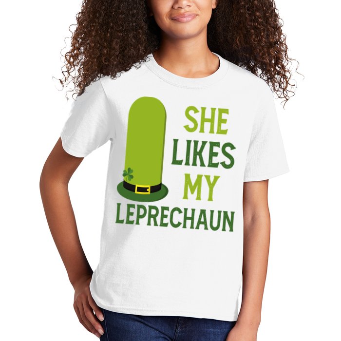 She Likes My Leprechaun Funny St Patricks Day Kids T-Shirt
