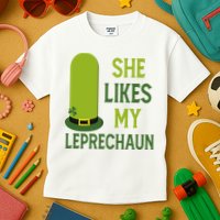 She Likes My Leprechaun Funny St Patricks Day Kids T-Shirt