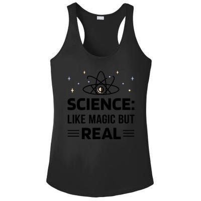 Science Like Magic But Real Ladies PosiCharge Competitor Racerback Tank