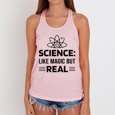 Science Like Magic But Real Women's Knotted Racerback Tank