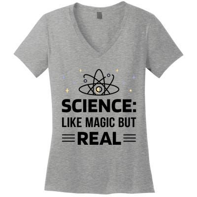 Science Like Magic But Real Women's V-Neck T-Shirt