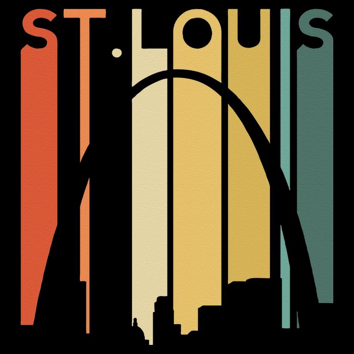 St Louis Missouri Gateway Arch Retro Mississippi River Lou Backpack