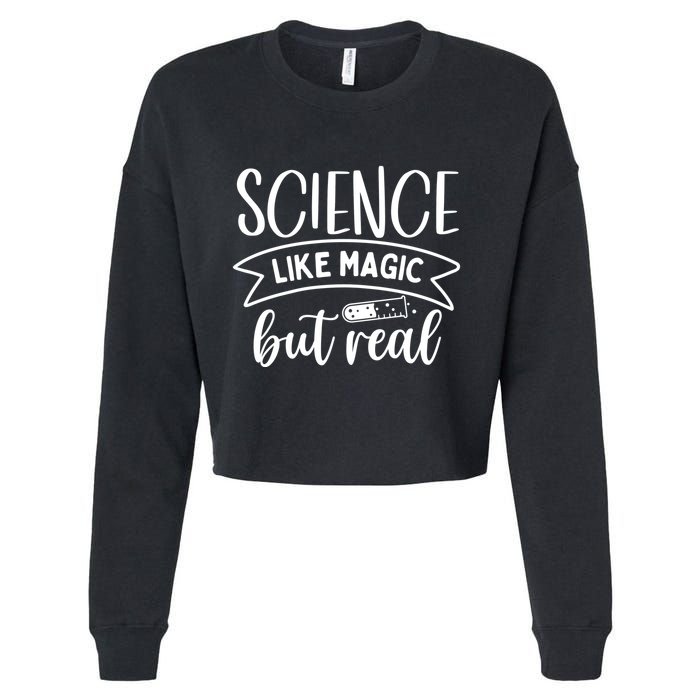 Science: Like Magic But Real Cropped Pullover Crew