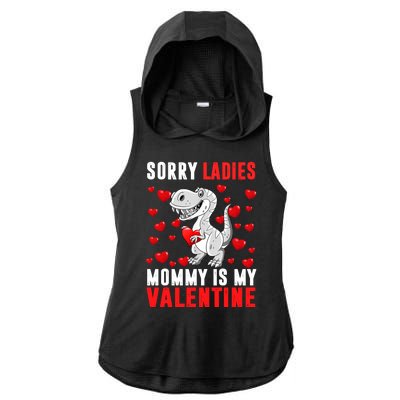 Sorry Ladies Mommy Is My Valentine Ladies PosiCharge Tri-Blend Wicking Draft Hoodie Tank