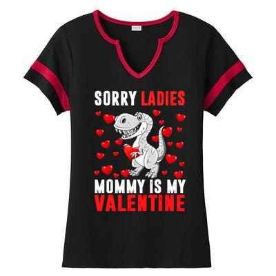 Sorry Ladies Mommy Is My Valentine Ladies Halftime Notch Neck Tee