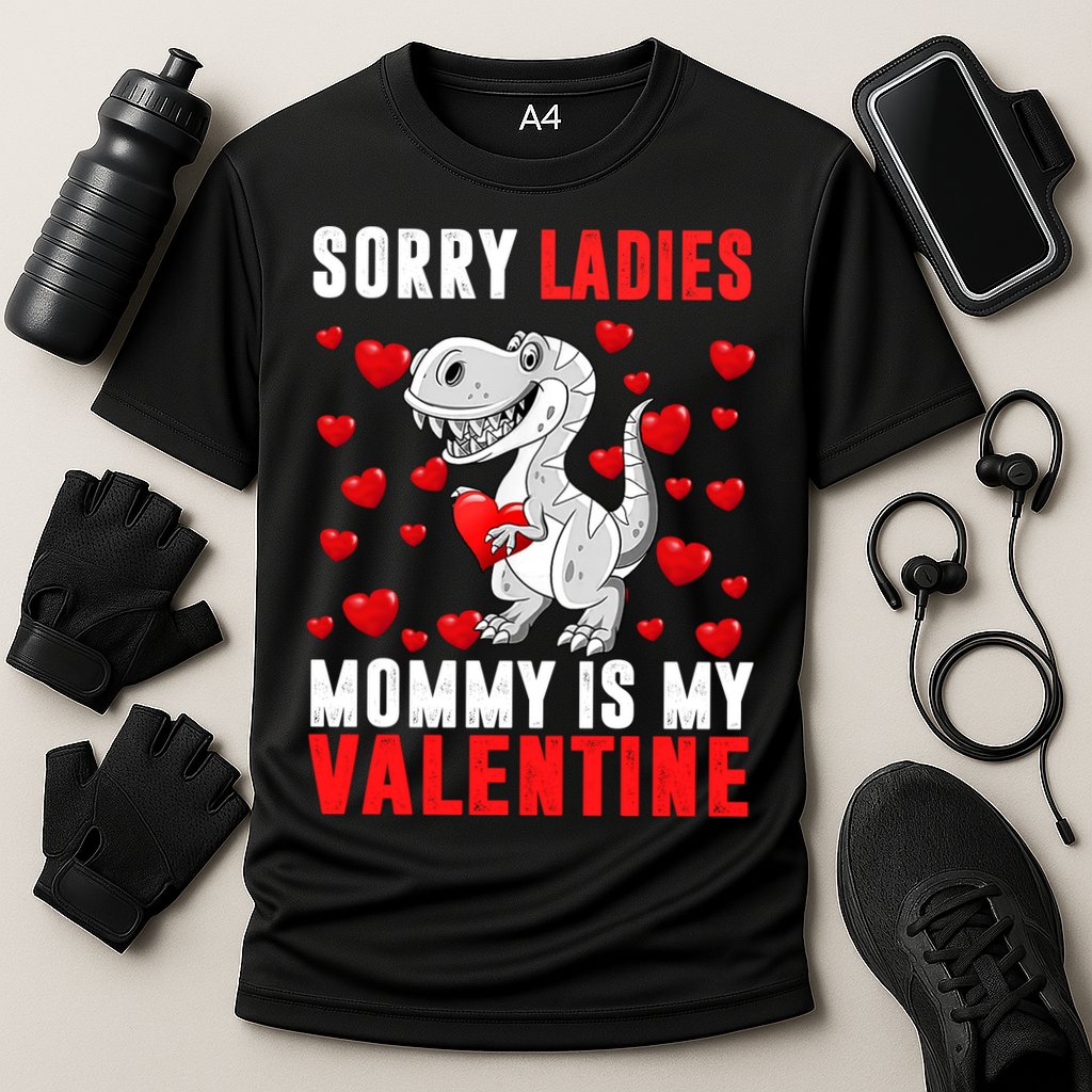 Sorry Ladies Mommy Is My Valentine Cooling Performance Crew T-Shirt