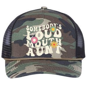 Somebody's loud mouth aunt Retro Rope Trucker Hat Cap