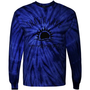 Shasta Lake My Happy Place Ca Boating Fishing Camping Tie-Dye Long Sleeve Shirt