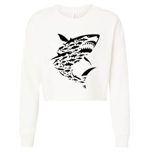 Shark Lover Marine Biology Animal Science Sharks Cropped Pullover Crew