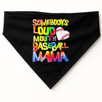 Somebody's loud mouth Baseball Mama Baseball Heart Cute Mom USA-Made Doggie Bandana