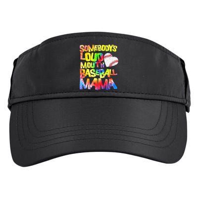 Somebody's loud mouth Baseball Mama Baseball Heart Cute Mom Adult Drive Performance Visor