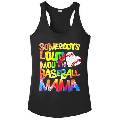 Somebody's loud mouth Baseball Mama Baseball Heart Cute Mom Ladies PosiCharge Competitor Racerback Tank
