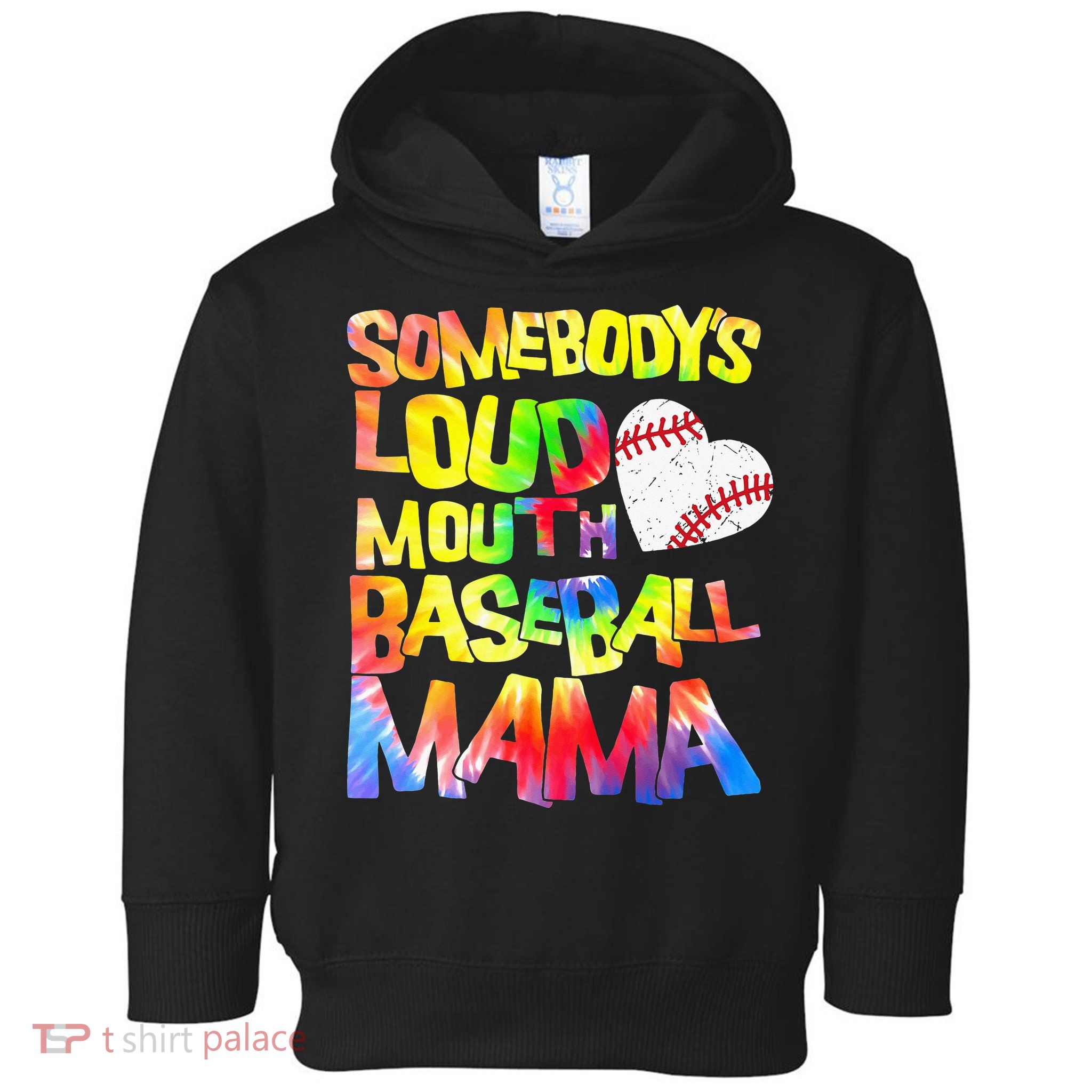 Somebody's loud mouth Baseball Mama Baseball Heart Cute Mom Toddler Hoodie