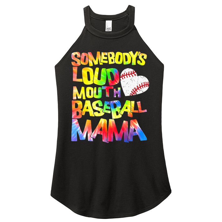 Somebody's loud mouth Baseball Mama Baseball Heart Cute Mom Women's Perfect Tri Rocker Tank