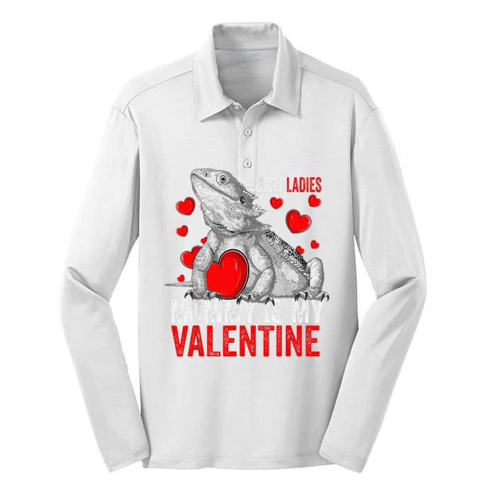 Sorry Ladies Mommy Is My Valentine Bearded Dragon Rescue Silk Touch Performance Long Sleeve Polo