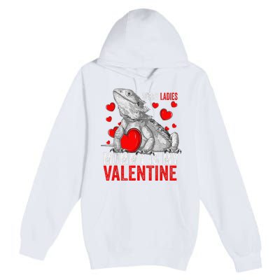 Sorry Ladies Mommy Is My Valentine Bearded Dragon Rescue Premium Pullover Hoodie