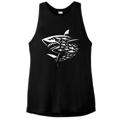 Sharks Lover Marine Biology Science Shark Ladies PosiCharge Tri-Blend Wicking Tank