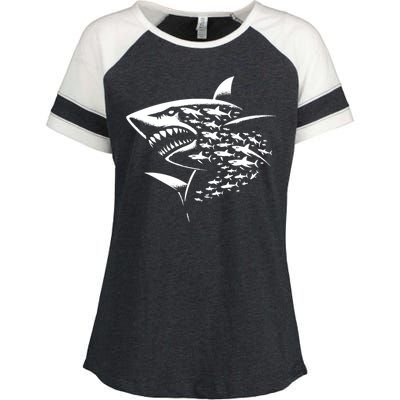 Sharks Lover Marine Biology Science Shark Enza Ladies Jersey Colorblock Tee