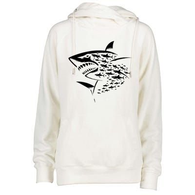 Sharks Lover Marine Biology Science Shark Womens Funnel Neck Pullover Hood