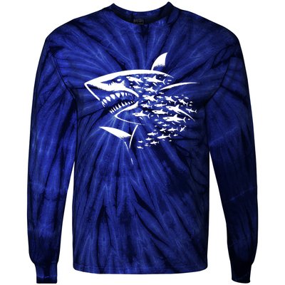 Sharks Lover Marine Biology Science Shark Tie-Dye Long Sleeve Shirt