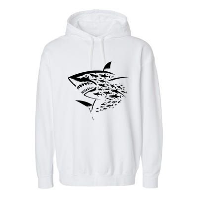 Sharks Lover Marine Biology Science Shark Garment-Dyed Fleece Hoodie