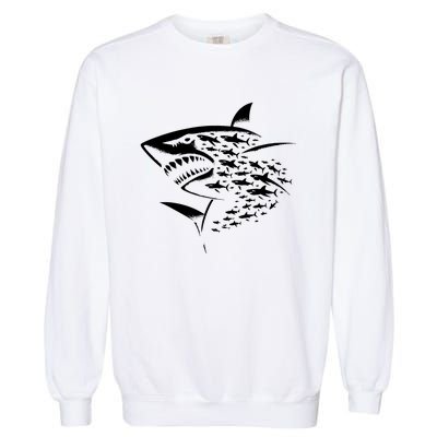 Sharks Lover Marine Biology Science Shark Garment-Dyed Sweatshirt