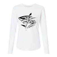 Sharks Lover Marine Biology Science Shark Womens Cotton Relaxed Long Sleeve T-Shirt