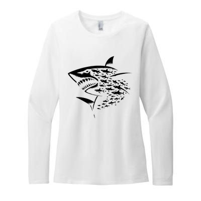 Sharks Lover Marine Biology Science Shark Womens CVC Long Sleeve Shirt