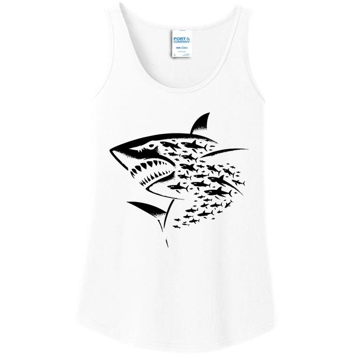 Sharks Lover Marine Biology Science Shark Ladies Essential Tank