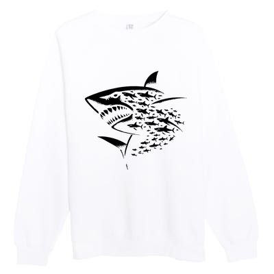 Sharks Lover Marine Biology Science Shark Premium Crewneck Sweatshirt