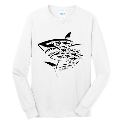 Sharks Lover Marine Biology Science Shark Tall Long Sleeve T-Shirt