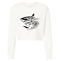 Sharks Lover Marine Biology Science Shark Cropped Pullover Crew