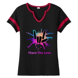 Share Love Merch For Kids And Young Ladies Halftime Notch Neck Tee