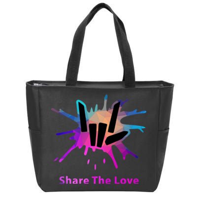 Share Love Merch For Kids And Young Zip Tote Bag