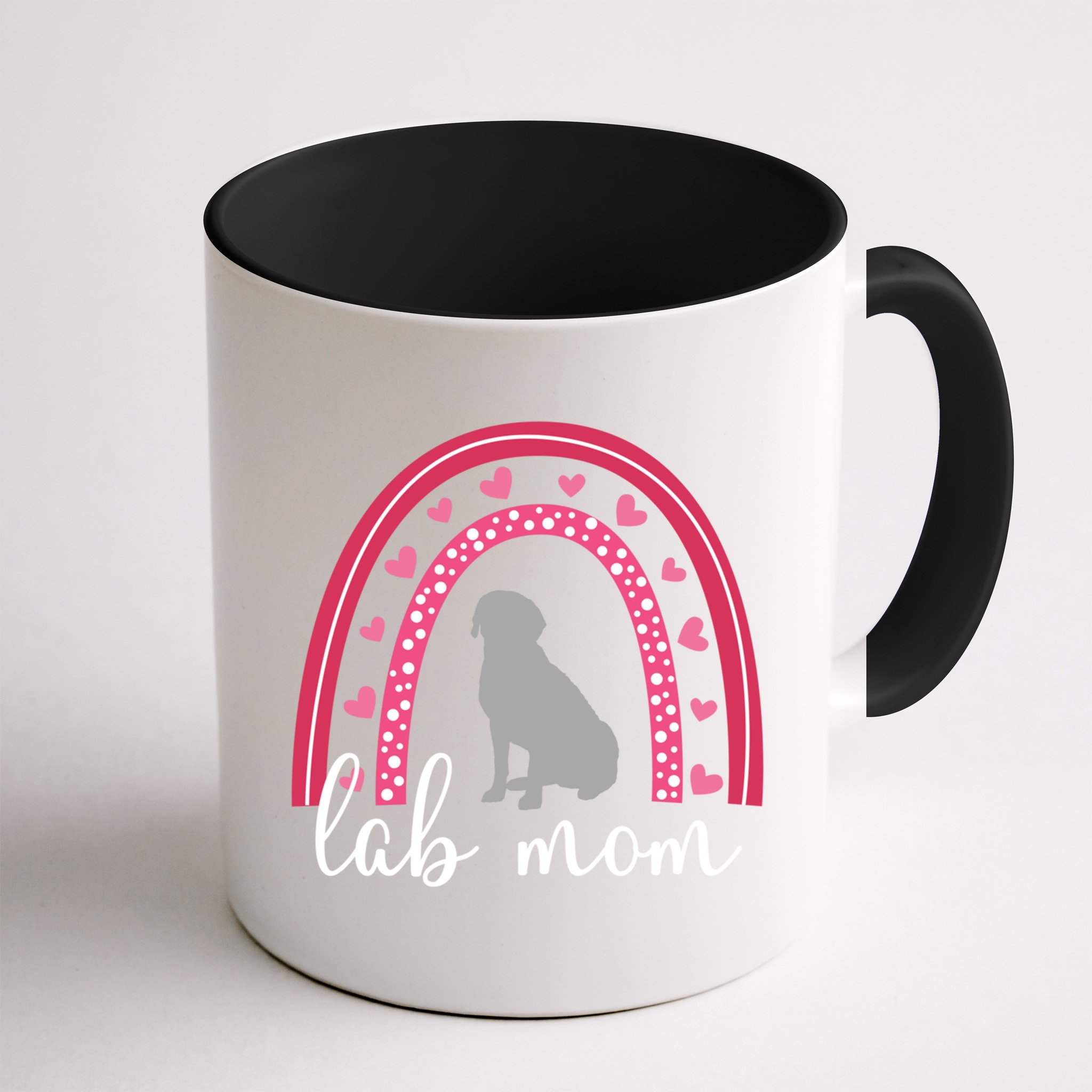 Silver Lab Mom ValentineS Day Labrador Rainbow Cool Gift Mug