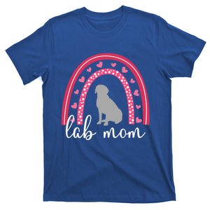 Silver Lab Mom ValentineS Day Labrador Rainbow Cool Gift T-Shirt