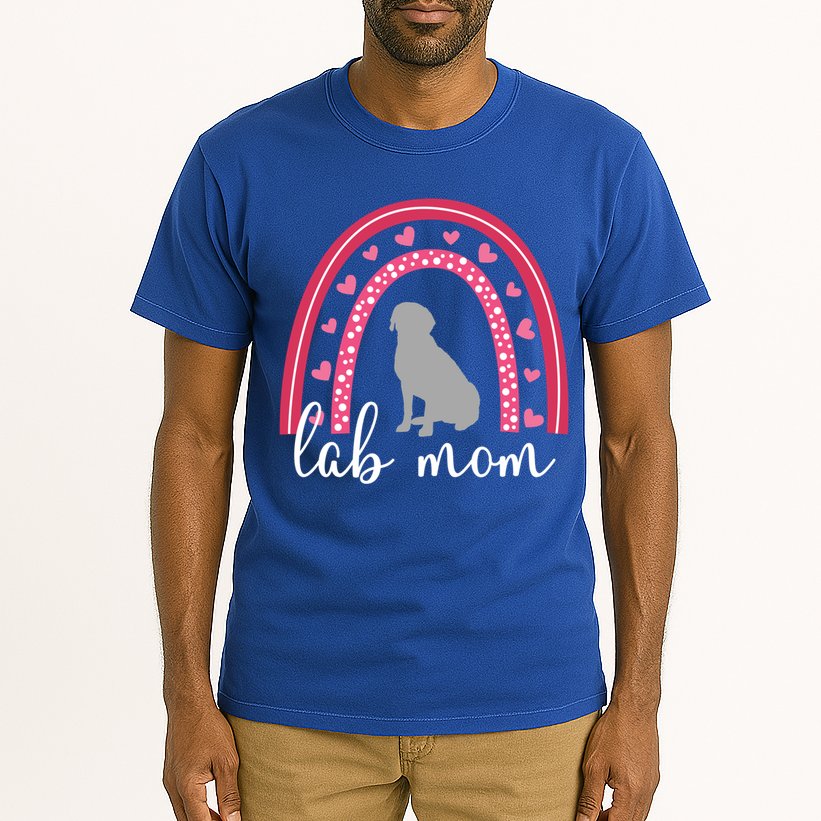 Silver Lab Mom ValentineS Day Labrador Rainbow Cool Gift Tall T-Shirt