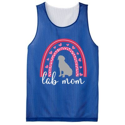 Silver Lab Mom ValentineS Day Labrador Rainbow Cool Gift Mesh Reversible Basketball Jersey Tank