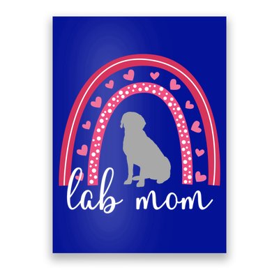 Silver Lab Mom ValentineS Day Labrador Rainbow Cool Gift Poster