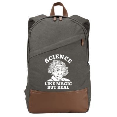 Science Like Magic But Real Einstein Cotton Canvas Backpack