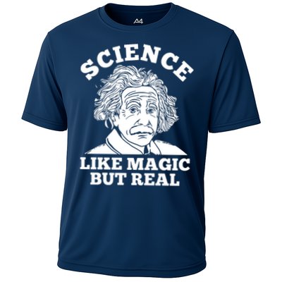 Science Like Magic But Real Einstein Cooling Performance Crew T-Shirt