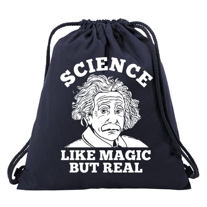 Science Like Magic But Real Einstein Drawstring Bag