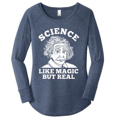 Science Like Magic But Real Einstein Women's Perfect Tri Tunic Long Sleeve Shirt