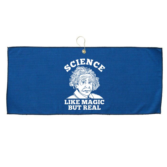 Science Like Magic But Real Einstein Large Microfiber Waffle Golf Towel